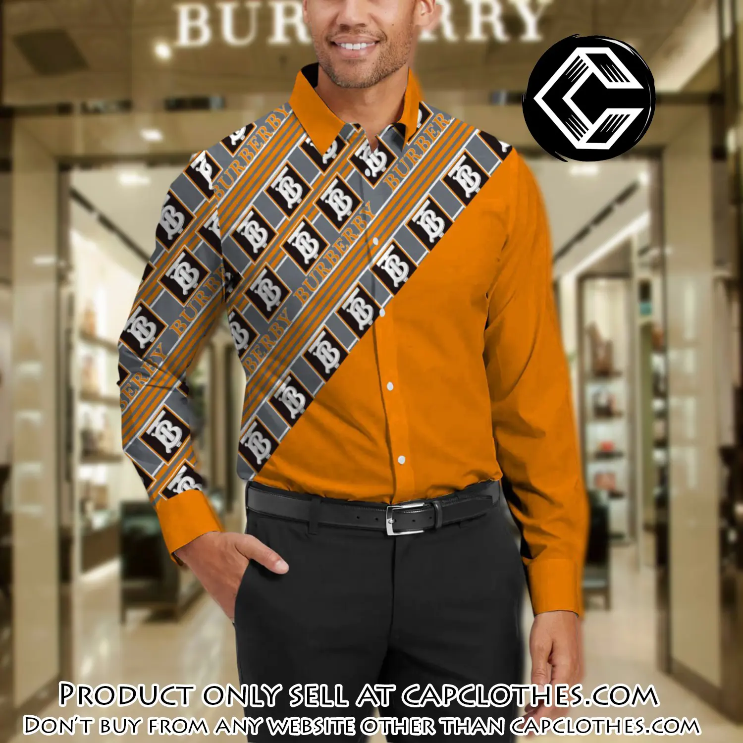 Burberry long sleeves button down shirt for elegant men lsb1014 cc0505836